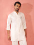 Men's White Mid-Length Kurta
