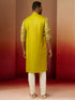 Men's Green Thread Embroidered Kurta with Pyjama