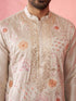 Men's Grey Silk Blend Kurta