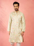 Men's Light Green Silk Blend Kurta