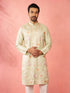Men's Light Green Silk Blend Kurta
