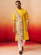 Men's Yellow Digital Print Kurta with Pyjama