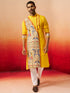 Men's Yellow Digital Print Kurta with Pyjama