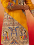 Vastramay Men Yellow Cotton Digital Print Kurta