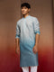 Men's Aqua Ombre Long Kurta