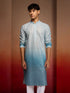 Men's Aqua Ombre Long Kurta