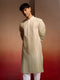 Men's Green Ombre Long Kurta