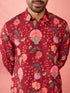 Men's Maroon Rayon Kurta