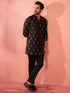 Men's Black Fine Satin Kurta with Cotton Lycra Pant