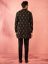 Men's Black Fine Satin Kurta with Cotton Lycra Pant