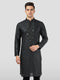 Men's Black Zudio Emboss Silk Kurta