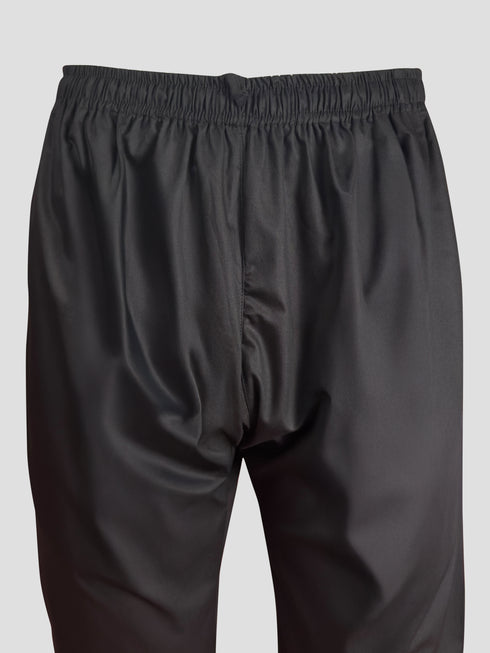 Men's Black Embroidered Kurta with Black Pyjama