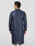 Men's Navy Blue Zudio Emboss Silk Kurta