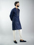 Silk Blend Embroidered Kurta with Black Pyjama