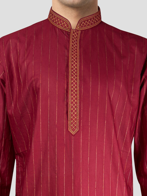 Men's Maroon Nike Cotton Kurta