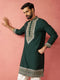 Men's Bottle Green Modal Chanderi Kurta