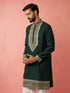 Men's Bottle Green Modal Chanderi Kurta