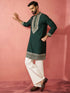 Men's Bottle Green Modal Chanderi Kurta