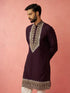 Men's Purple Modal Chanderi Kurta