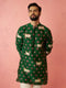Men's Green Digital Print Kurta