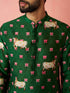 Men's Green Digital Print Kurta