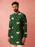 Men's Green Digital Print Kurta