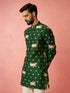 Men's Green Digital Print Kurta