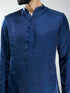 Men Silk Blend Kurta with Cream Cotton Lycra Pyjama Set