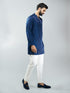 Men Silk Blend Kurta with Cream Cotton Lycra Pyjama Set