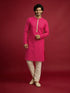 Men Purple Viscose Kurta with Pyjama Navratri, Diwali, Wedding, Festive, Festive Glitz, Durga Puja Ethnic Wear