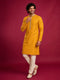Men Yellow Viscose Kurta with Pyjama Navratri, Diwali, Wedding, Festive, Festive Glitz, Durga Puja Ethnic Wear