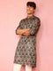 Men's Bottle Green Silk Blend Kurta