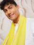 Men's White Cotton Kurta,Pyjama And Dupatta Set