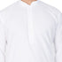 VASTRAMAY Men's White Cotton Blend Kurta Pyjama Set