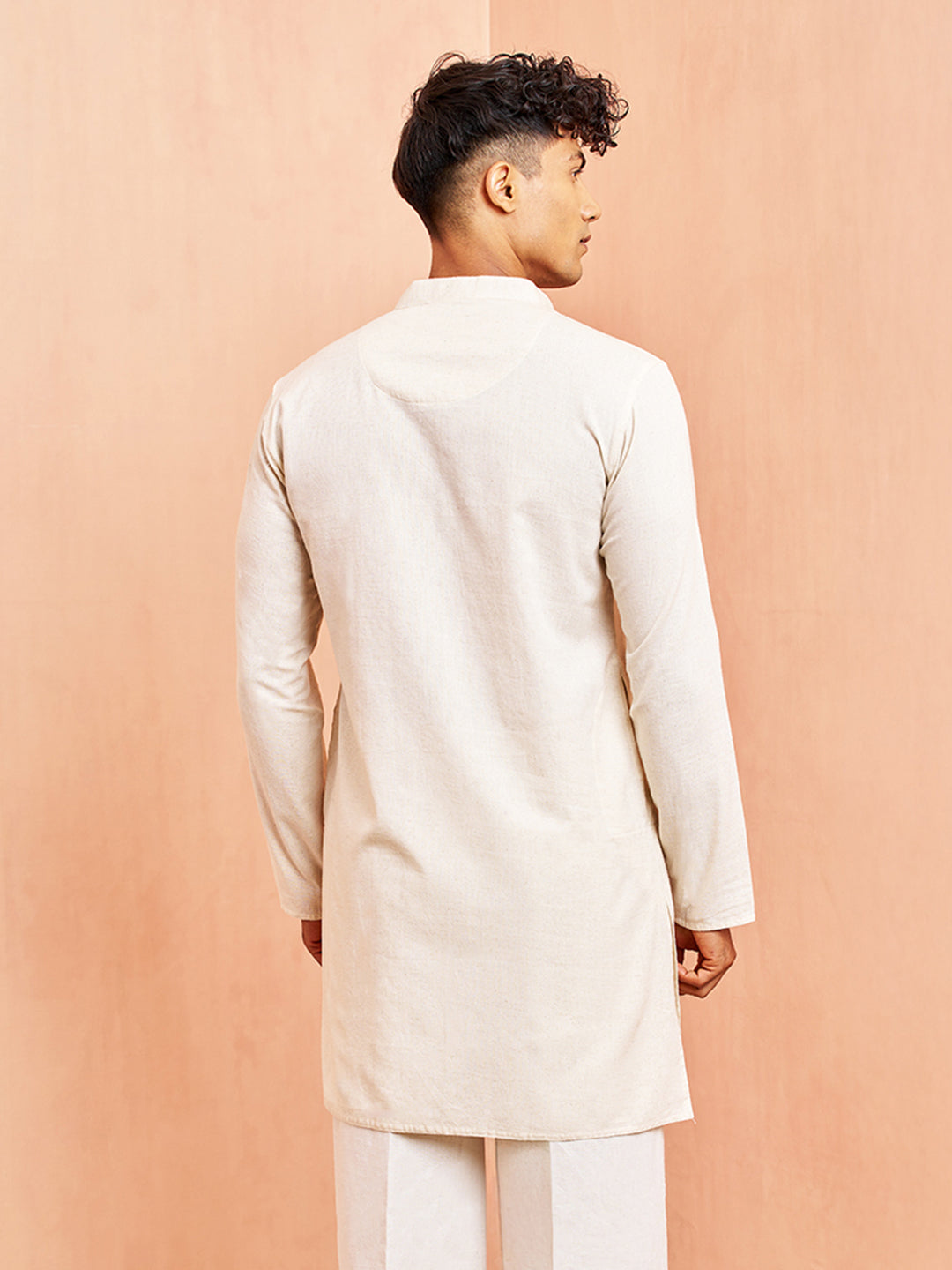 Men's Cream Pure Cotton Kurta