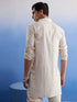 Men's Cream Cotton Kurta With Cream Pant Set