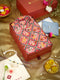 Men's Red Patola Printed Kurta Rakhi Gift Box for Brother | Includes Rakhi & Gift Box
