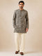 Men Black Cotton Kalamkari Kurta Pant Set | Wide Leg
