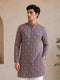 Men Red Cotton Kurta Rakhi Ethnic Wear