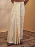 Men's Gold Cotton-Silk-Blend Printed Dhoti
