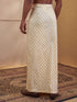 Men's Gold Cotton-Silk-Blend Printed Dhoti