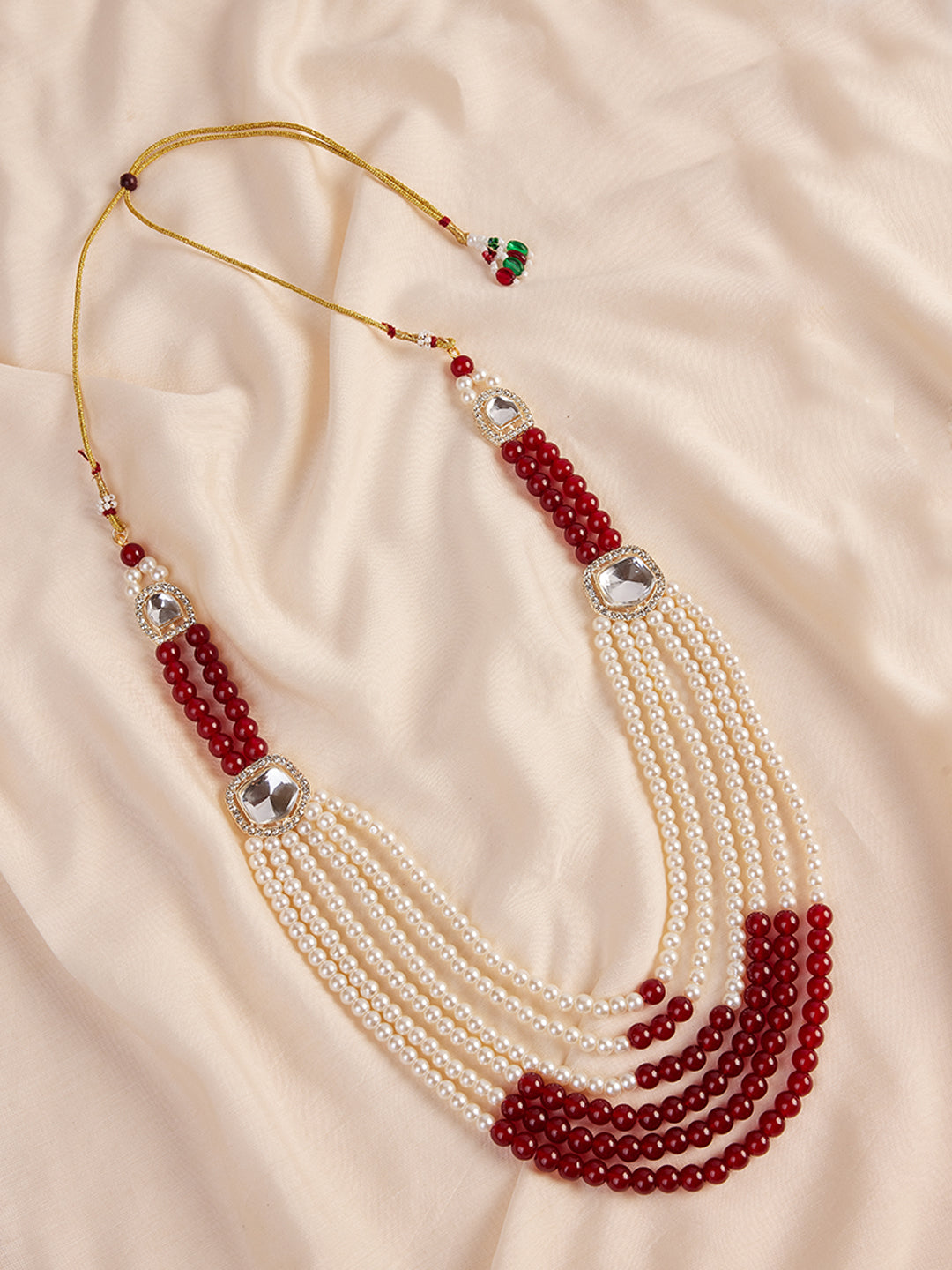 Men's Cream And Maroon - Mala