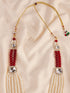 Men's Cream And Maroon - Mala