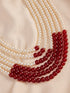 Men's Cream And Maroon - Mala