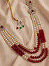 Men's Cream And Maroon - Mala