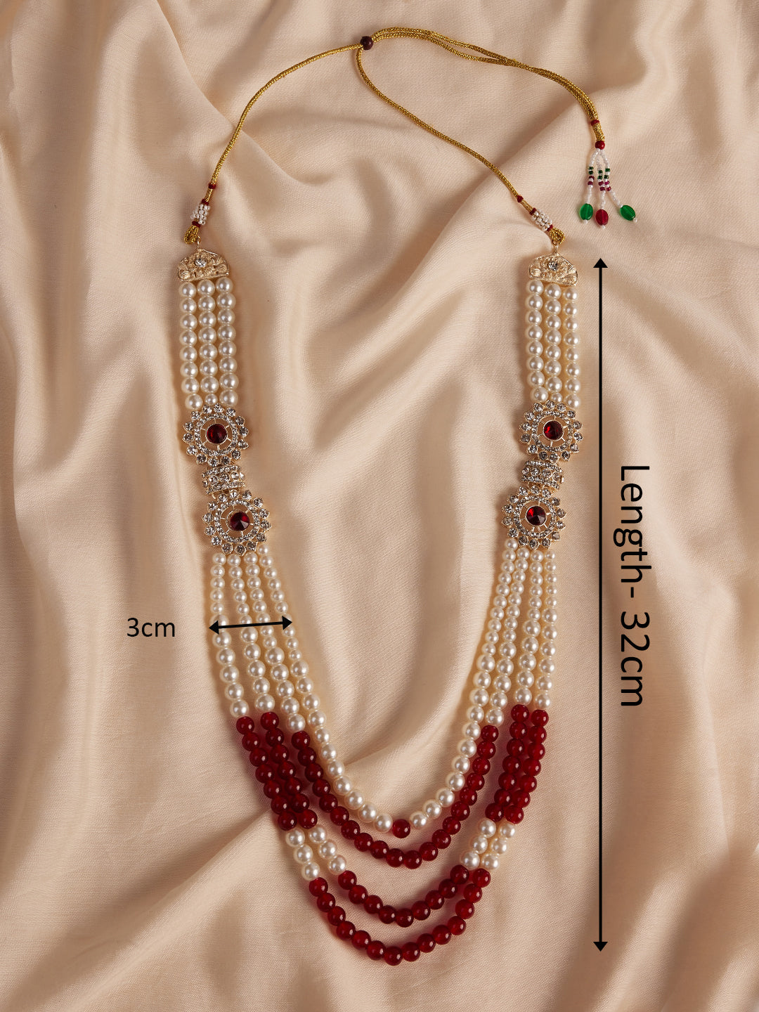 Men's Cream And Maroon - Mala