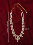 Vastramay Men's Traditional Wedding Necklace - Cream Single Layer Rhinestone Pearl Design