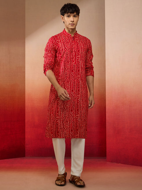 Men's Cream Fine Satin Pyjama