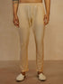 Men's Beige Viscose Solid Straight Leg Pyjama with Pockets