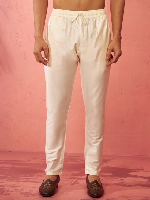 Men's Cream Viscose Pyjama